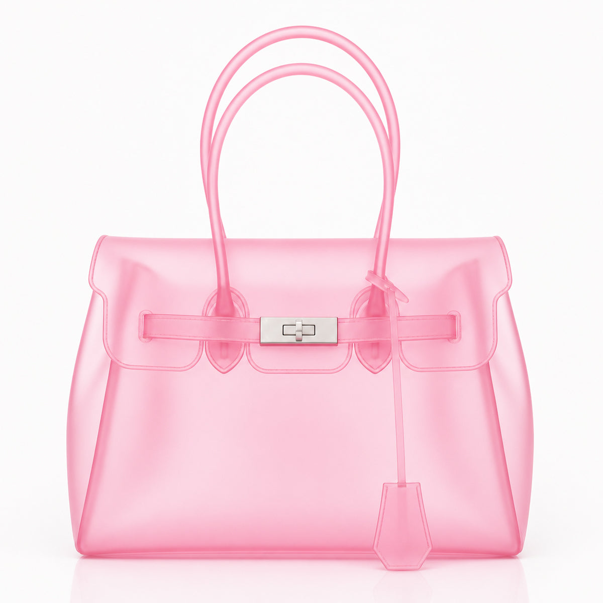 Glamgrocer Sac Jelly PVS Orange Pêche Lait Translucide 35 cm