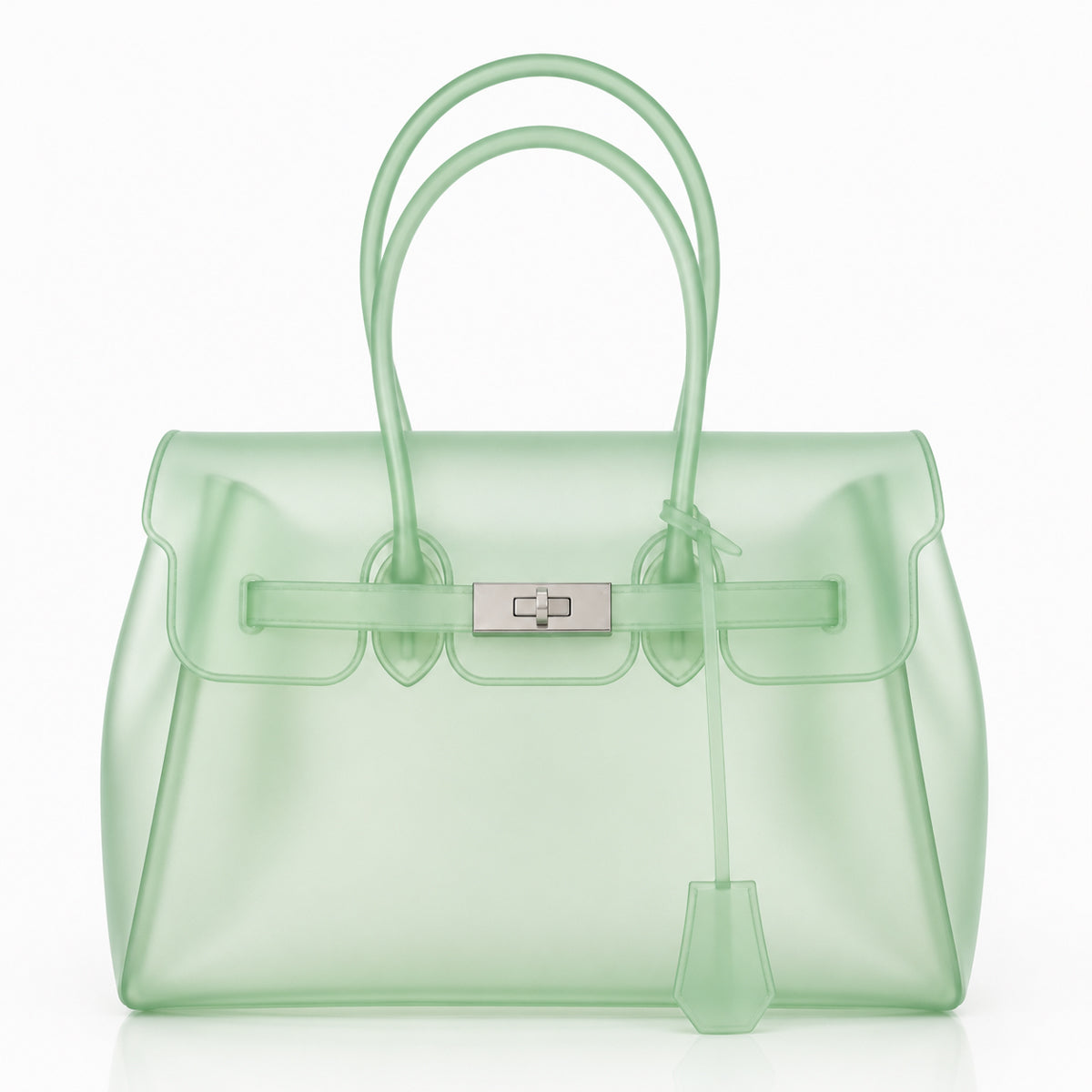 Glamgrocer Sac Jelly PVS Jaune Pastel Translucide 35 cm