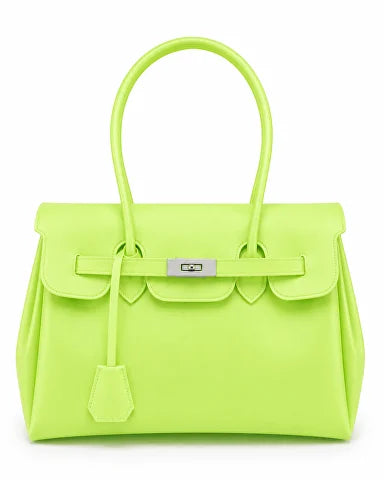 Glamgrocer Sac Jelly TPU Vert Menthe Translucide 35 cm