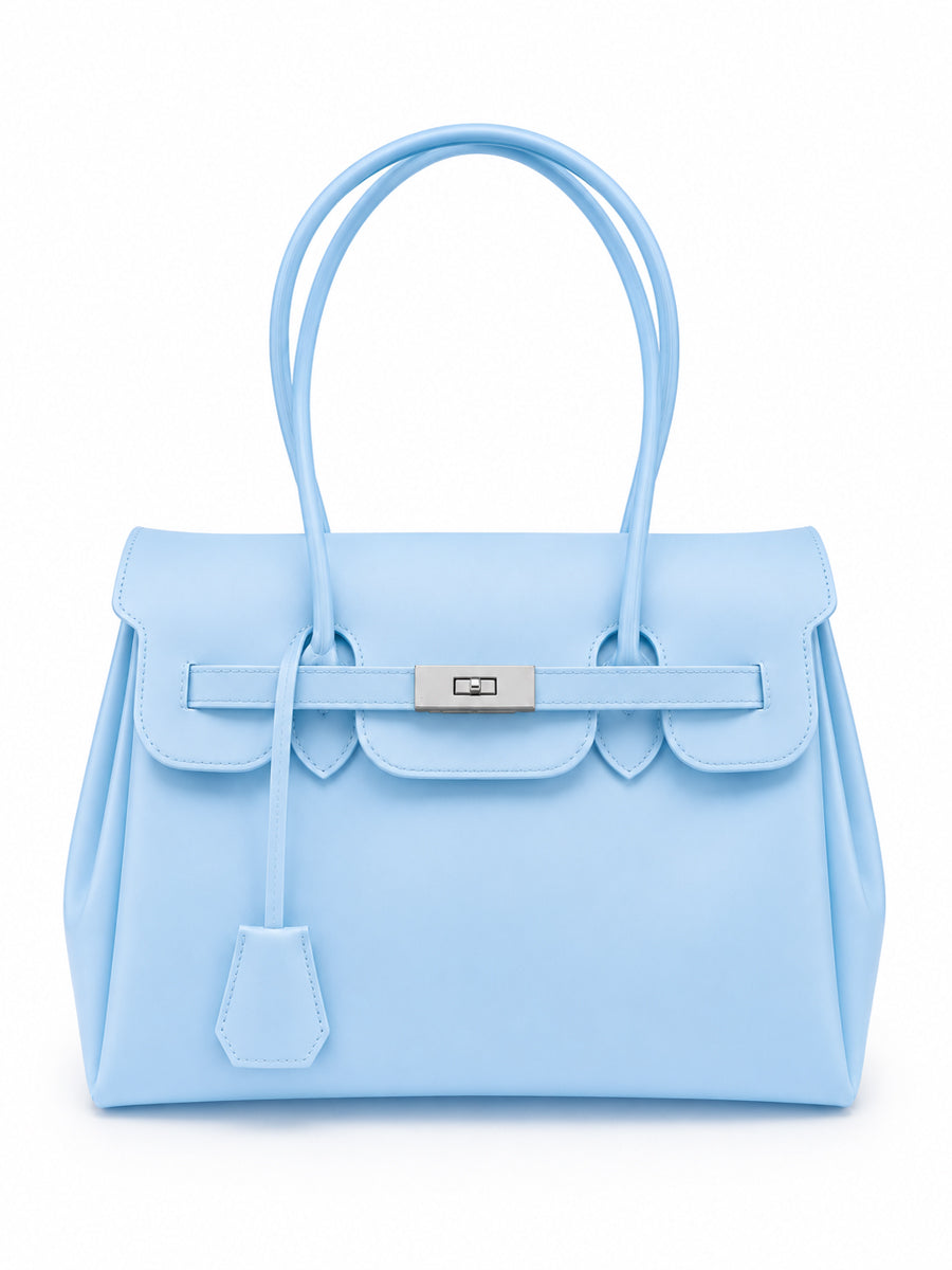 Glamgrocer Sac Jelly TPU Bleu Ciel Transparent 35 cm