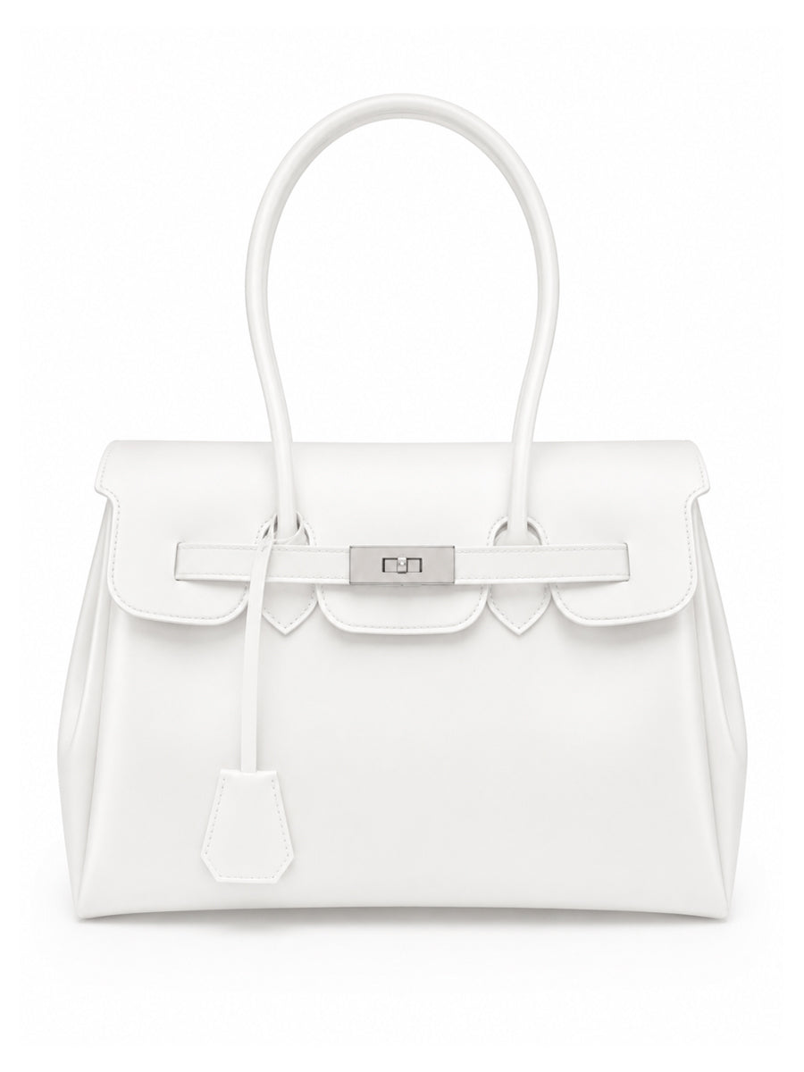 Glamgrocer Sac Jelly TPU Blanc Neige Givré Translucide 35 cm