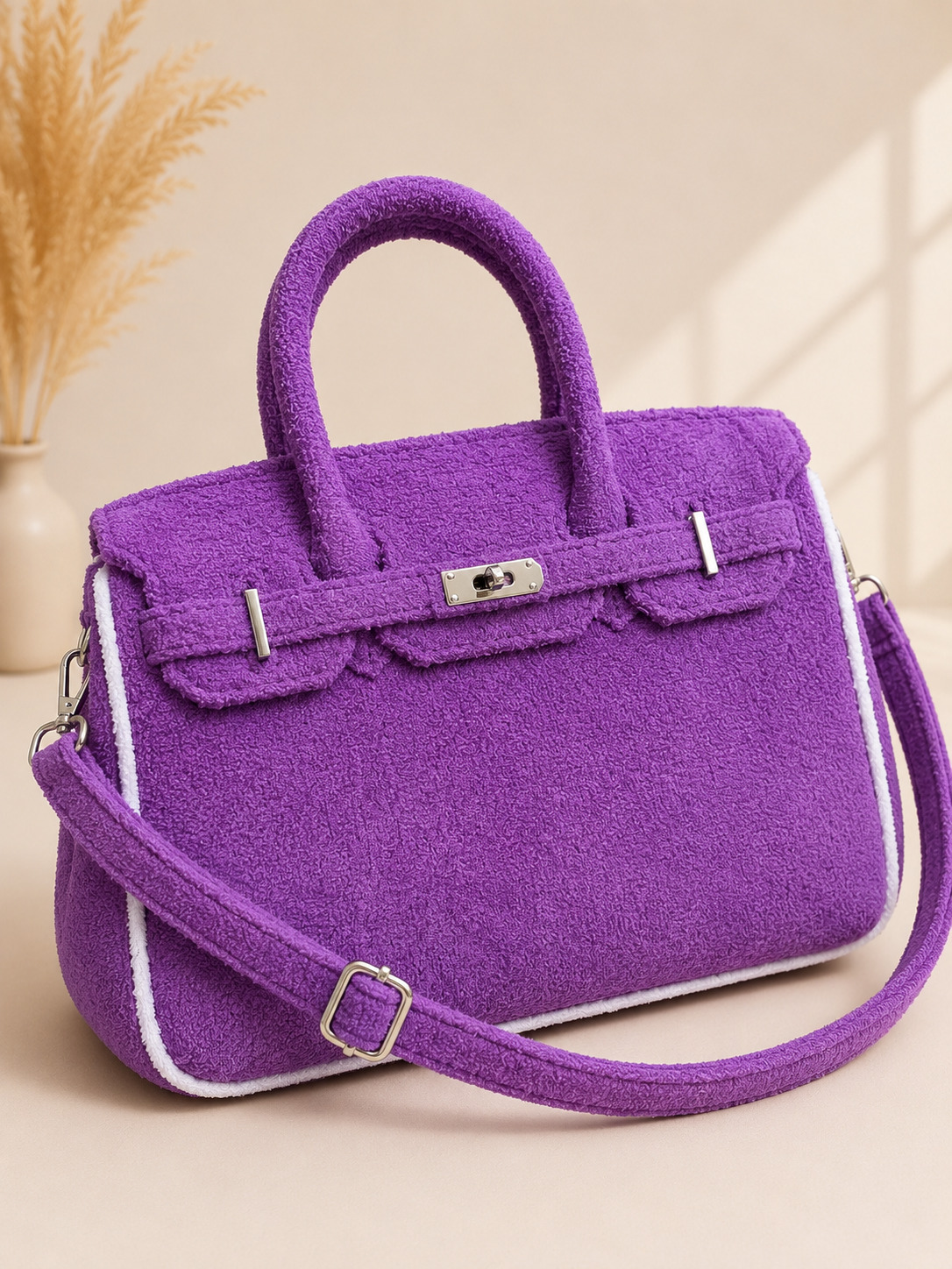 Glamgrocer Sac Terry Violet 25 cm
