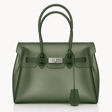 Glamgrocer Sac Jelly TPU Vert Menthe Translucide 35 cm
