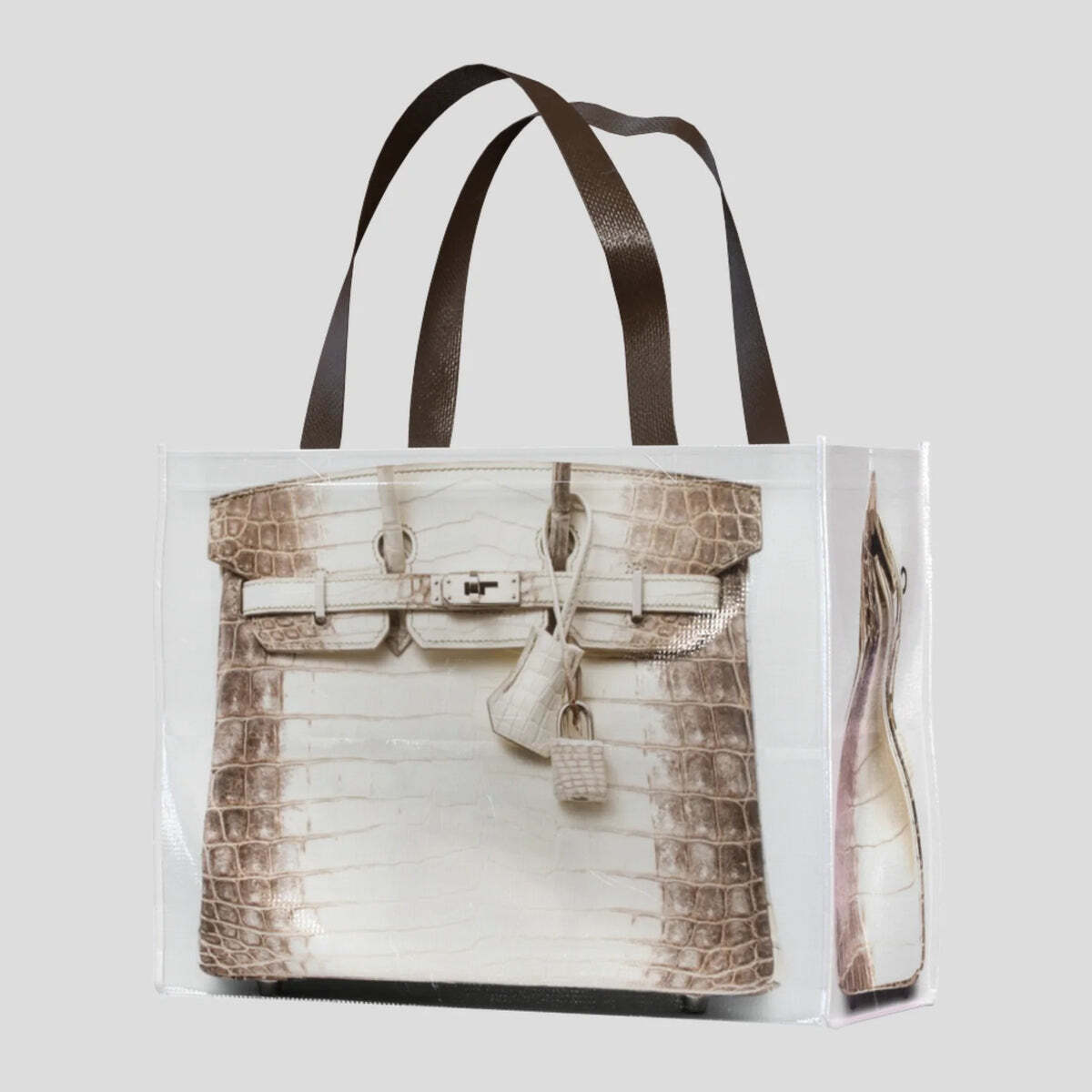 Glamgrocer Sac Pliant Croco Crème 40x30x20 cm