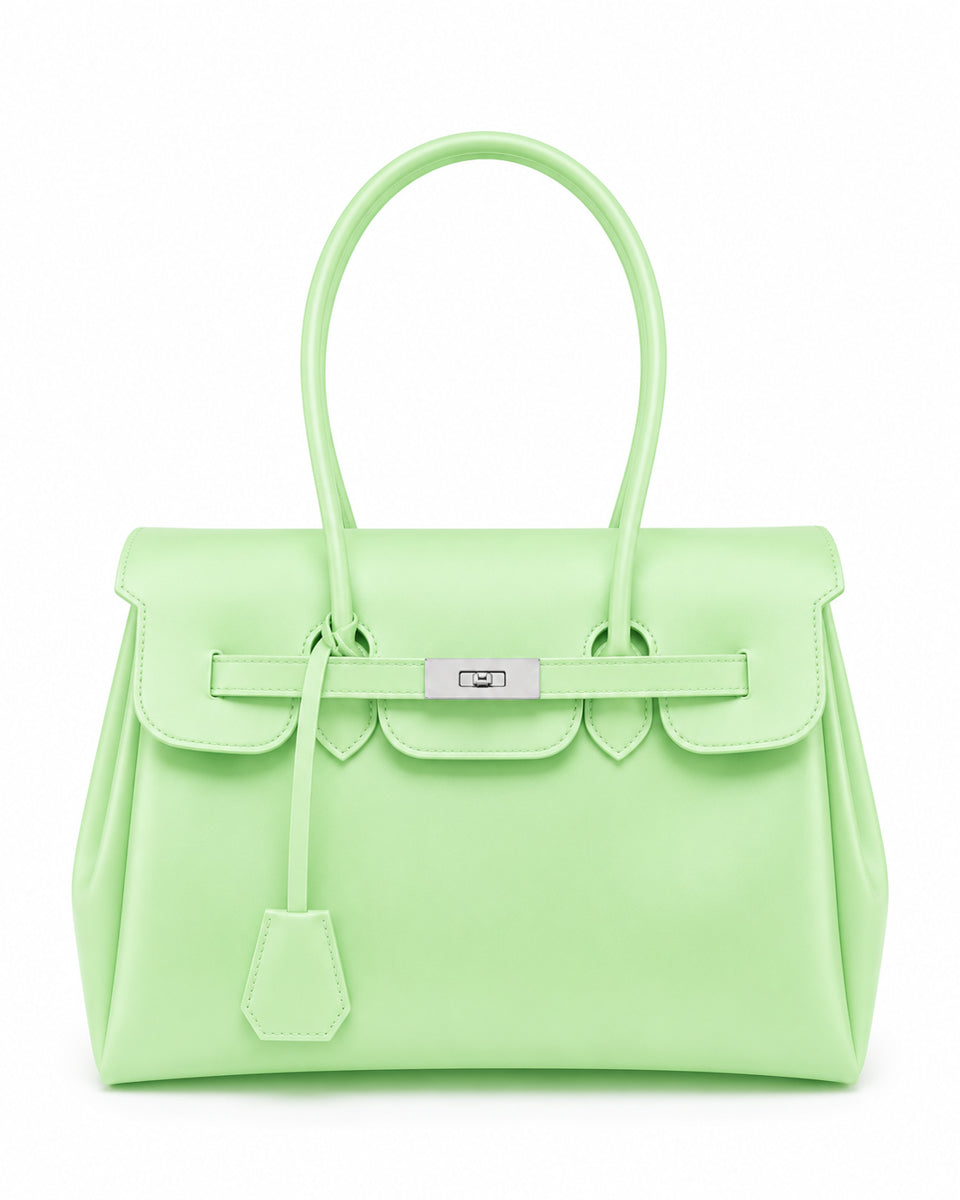 Glamgrocer Sac Jelly TPU Vert Menthe Translucide 35 cm