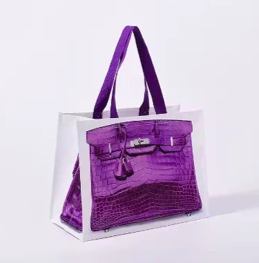 Glamgrocer Sac Jelly TPU Blanc Neige Givré Translucide 35 cm