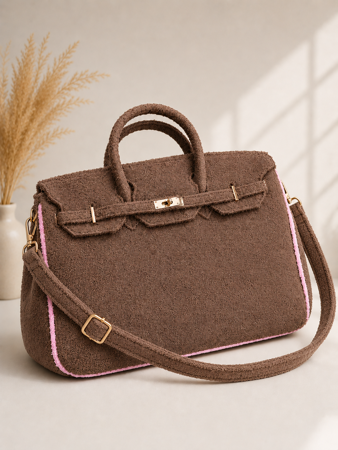 Glamgrocer Sac Terry Marron 35 cm