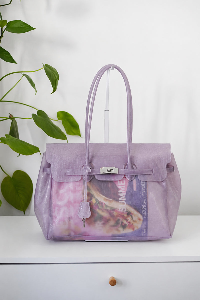 Glamgrocer Sac Jelly TPU Vert Néon Translucide 35 cm
