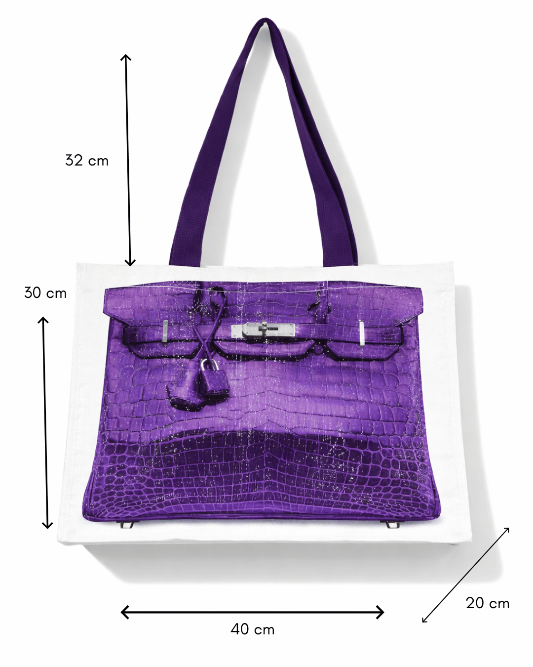 Glamgrocer Sac Pliant Violet 40x30x20 cm