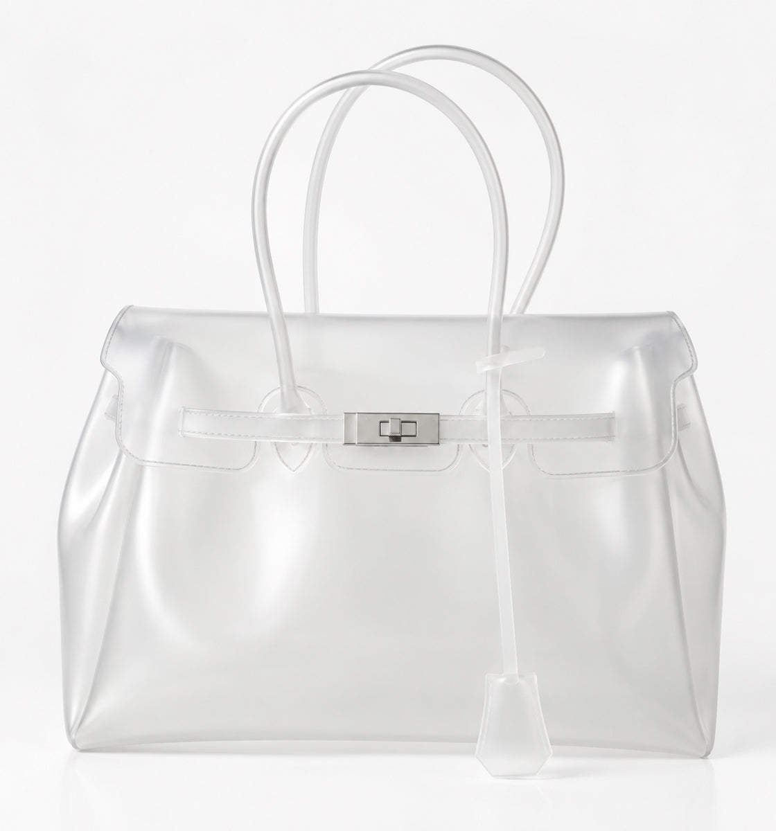Glamgrocer Sac Jelly Blanc Jasmin Brillant Transparent 35 cm