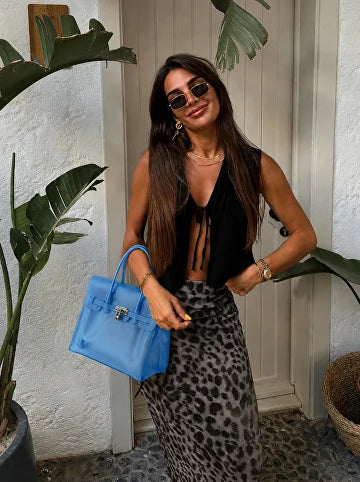Glamgrocer Sac Jelly TPU Vert Menthe Translucide 35 cm