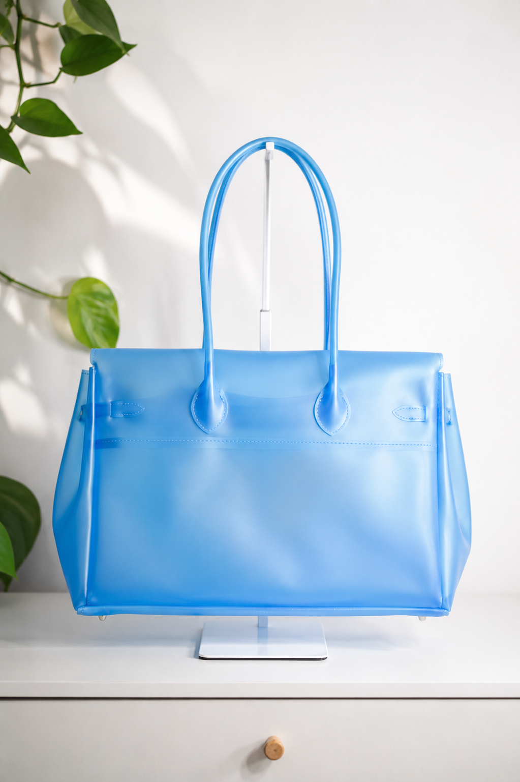 Glamgrocer Sac Jelly TPU Mat Océan Transparent 35 cm