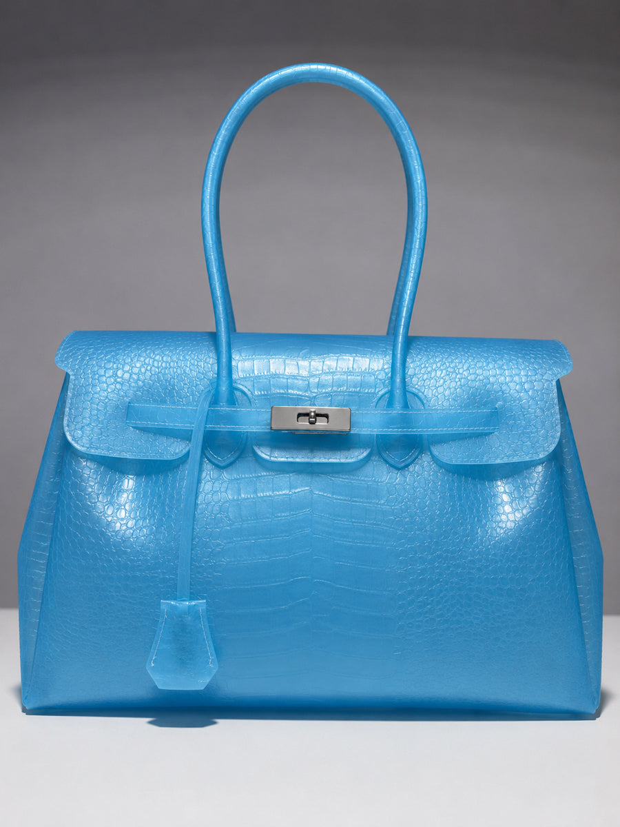 Glamgrocer Sac Jelly PVS Jaune Pastel Translucide 35 cm