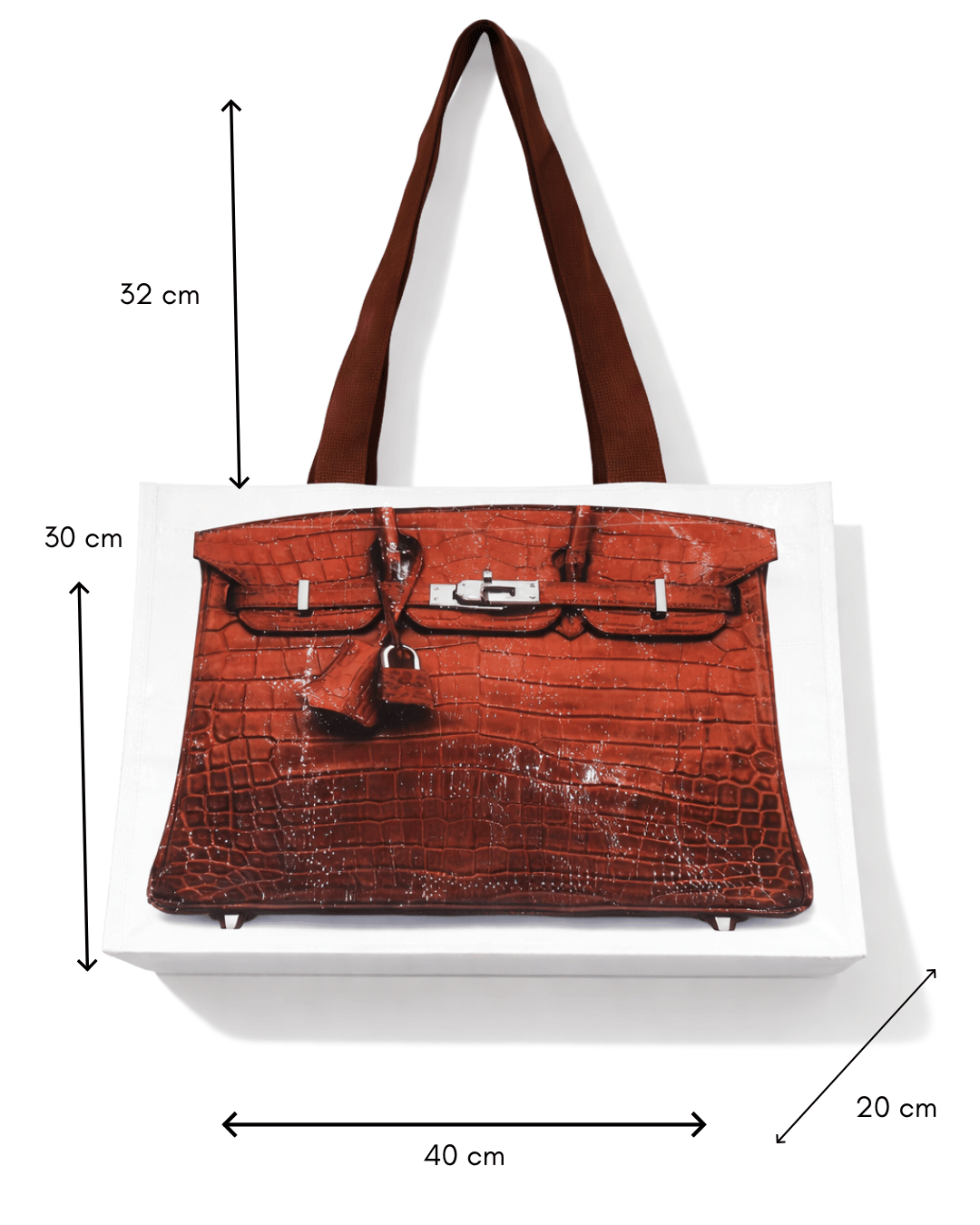 Glamgrocer Sac Pliant Marron Chocolat 40x30x20 cm