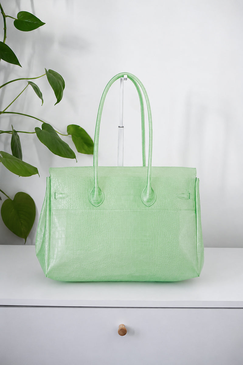Glamgrocer Sac Jelly TPU Texturé Cuir 35 cm