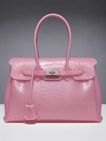 Glamgrocer Sac Jelly TPU Vert Pastel Translucide 35 cm