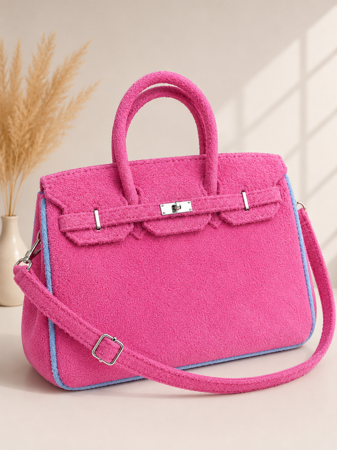 Glamgrocer Sac Terry Fuscia 30 cm